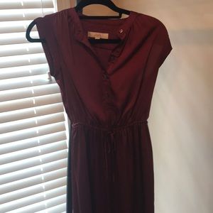 Garnet silk dress from loft